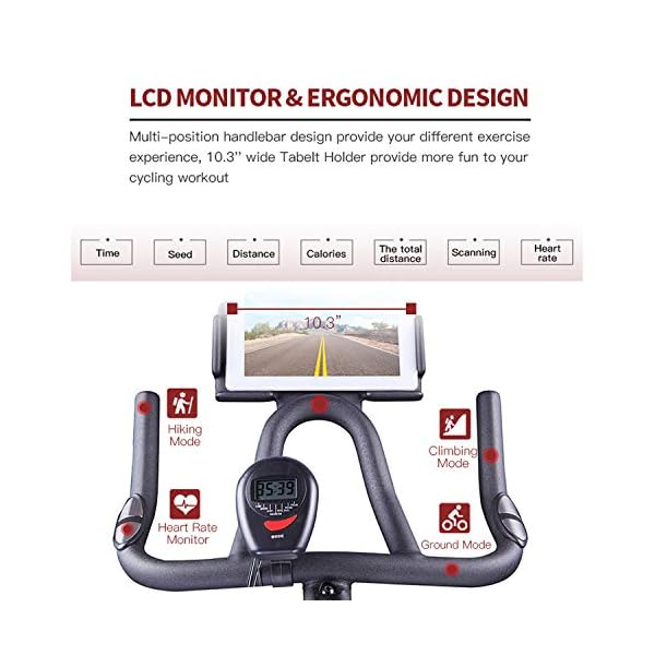 HARISON Exercise Bike Stationary Bikes for Home Use Indoor Cycling Bike with tablet Holder (B089CW6C8B)