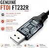 Cable de programación USB FTDI de 5 pies para Baofeng UV5R UV82 BF-F8HP | Chip FT232RL con indicador LED doble, cable plug and play de 11mm K1 de 2 pines, compatible con CHIRP para Windows Mac Linux 6