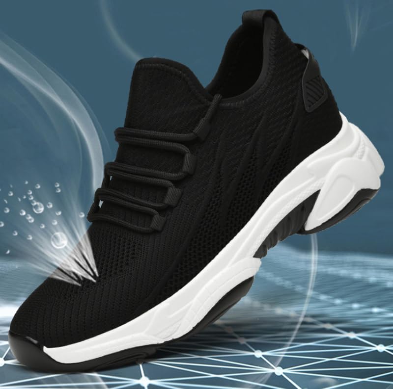 Men's Elevator Sneakers,Hidden Height Increase Breathable Mesh Lightweight Athletic for Men Comfort Work Trainers3