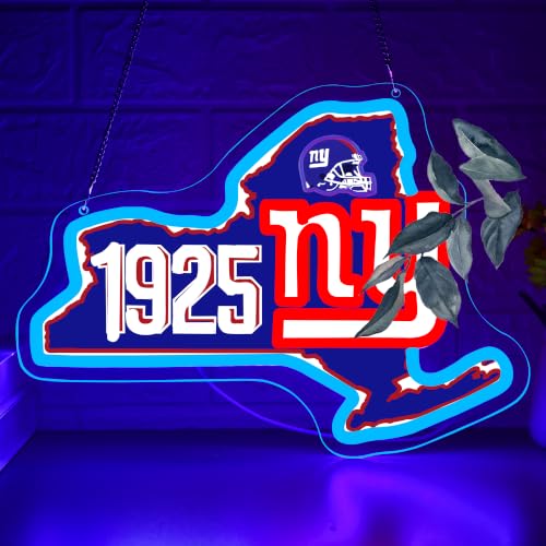 Image of Football Neon Sign for Wall Decor Football Logo Neon Light for Man Cave