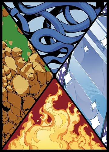 SENVIK MTG Card Sleeves - 100 Standard Size Pack Clear Front & Matte Finish Back Premium Sleeves for Magic The Gathering TCG(4 Element)