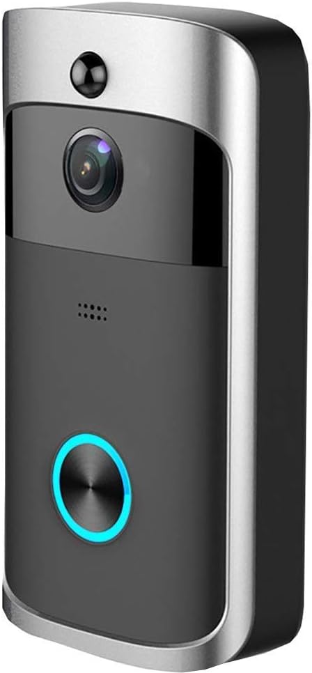Amazon ワイヤレスチャイム インターホン ワイヤレス 防犯対策 防塵防水 インターフォン 暗視機能 ビデオ会話機能 遠隔操作 ナイトビジョン Pir動き検出 Wi Fi対応 携帯コントロール可能 防犯可能 166度広角レンズ電池なし 黒 インターホン チャイム