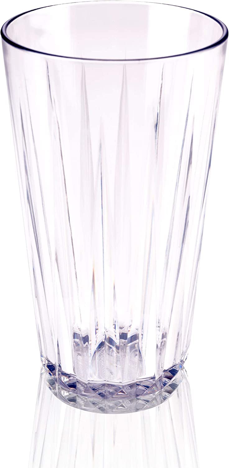 Bicchieri Plastica Senza BPA Bicchieri Tritan 0,5L Senza BPA - Set Da 6 Infrangibili, Effetto Cristallo, Lavabili In Lavastoviglie Tazze Colazione