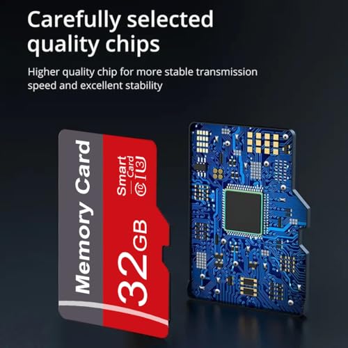 Image of 2 Pack Memory Card 32GB with Adapter, High Speed TF Card, UHS-I C10 A1 Memory TF Card for Tablet /Mobile Phone /Camera /Car Audio /Game Console (32, GB)