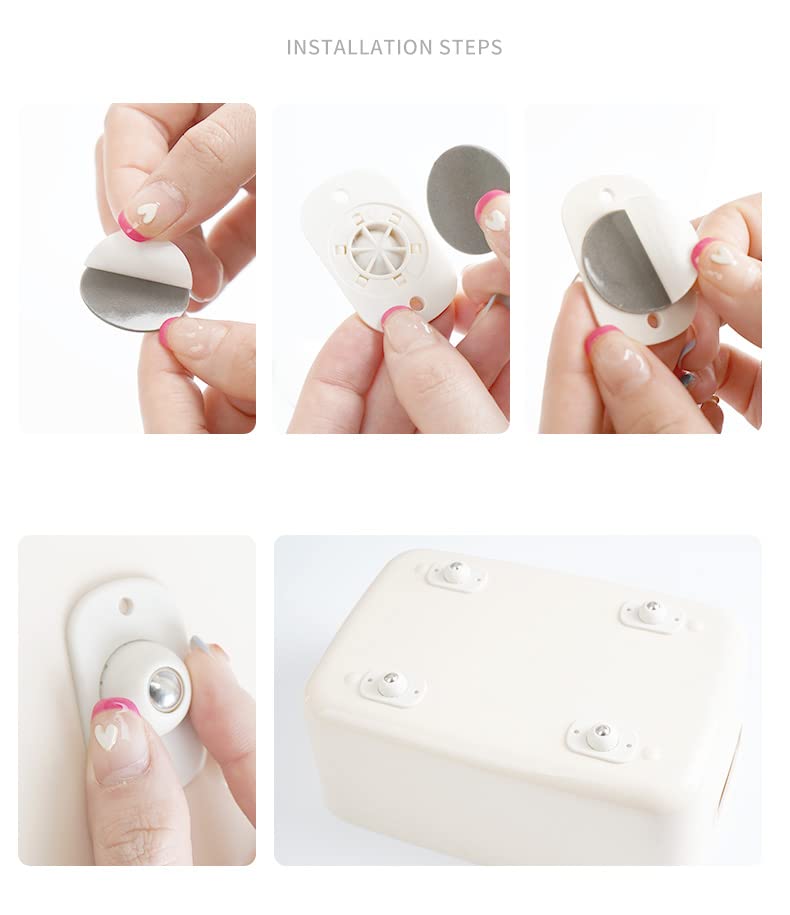 Miniatura 5 de 20 mini ruedas, ruedas giratorias para mini rodillo, ruedas pequeñas, ruedas de acero inoxidable, ruedas de basura negras, ruedas adhesivas para