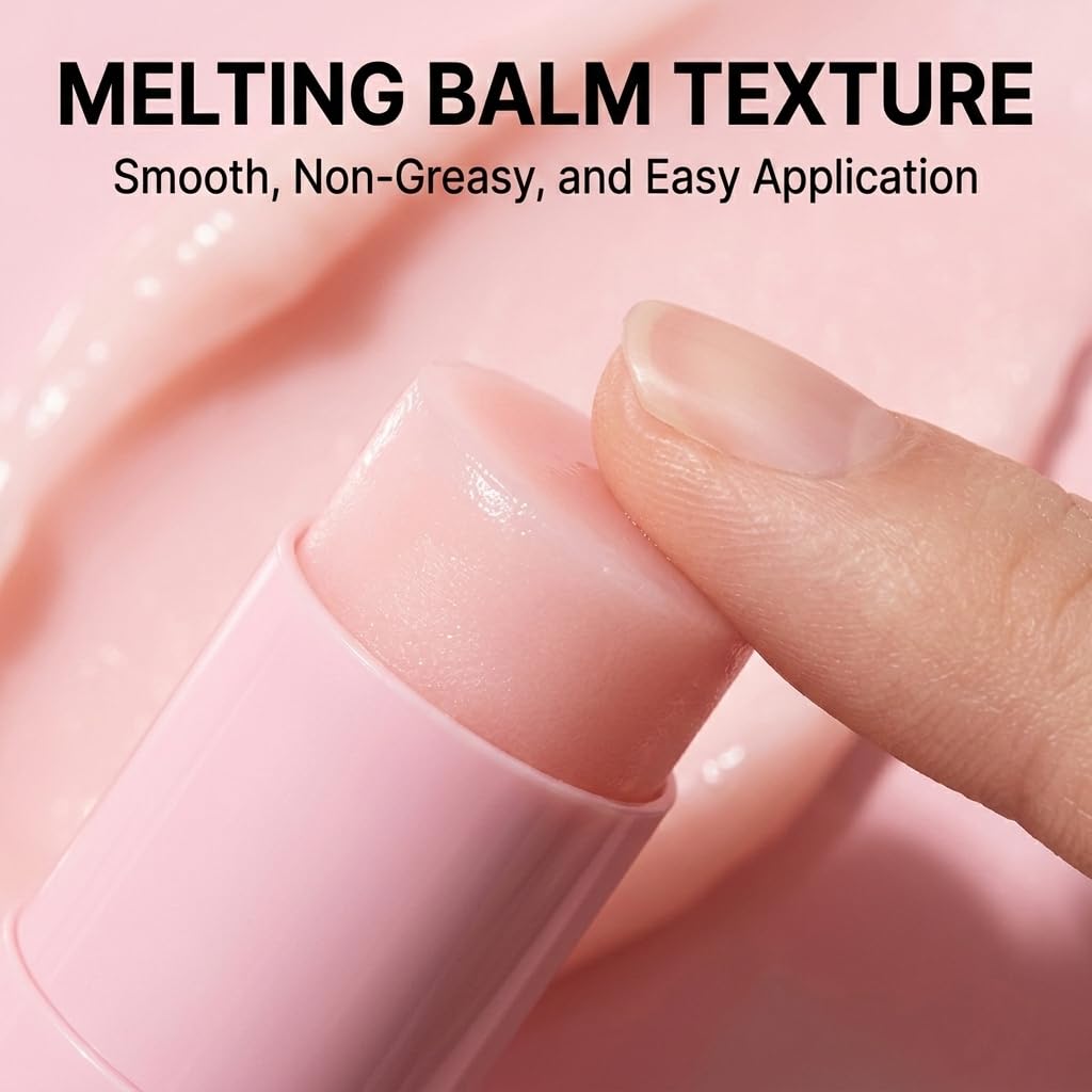 2 Pack PDRN Pink Collagen Volume Multi Balm Stick, All-in-One Wrinkle & Hydrating Plumping Stick Face & Body Balm for Under-Eyes, Neck, Forehead, Lips
