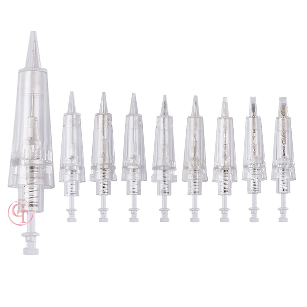 50pcs/Pack Permanent Makeup Needles Cartridge for Eyebrow Eyliner Tattoo Machine 1P 3P 5P 5F 7F for Ombre Powder Eyebrow Shading Microblading Makeup (50pcs 5P)