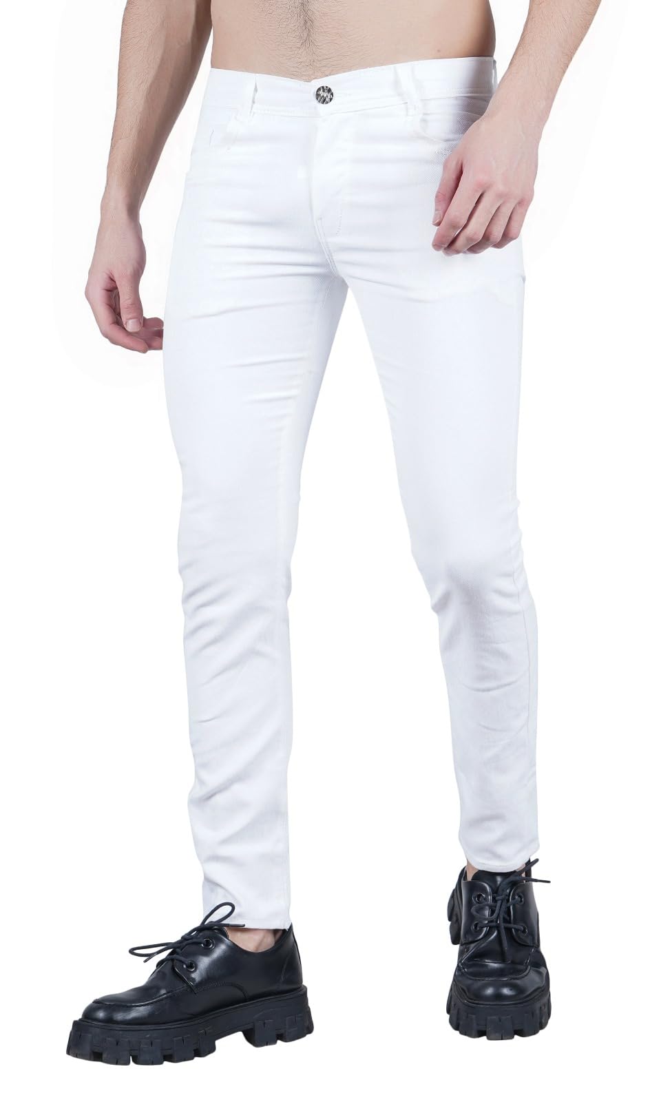 comfits Men's Casual White Plain Jeans (32)-picture-22