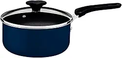 Panela Tramontina Tunis Em Alumínio Com Revestimento Interno Cerâmico E Externo Siliconado Azul Mediterrâneo 16 Cm 1,35 L