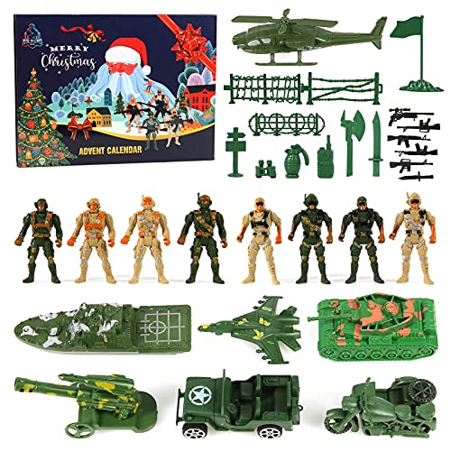 Orgrimmar Advent Calendar 2022 Christmas Countdown Calendar 24 Days Kids Toys Mini Figures Military Soldiers Army Man Weapons, Xmas Party Favor Gifts