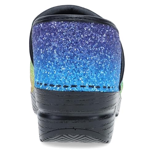 Image of Dansko Professional Glitter Slip-On Clogs for Women - Rocker Sole and Arch Support for Comfort - Shiny and Stylish Glitter Uppers