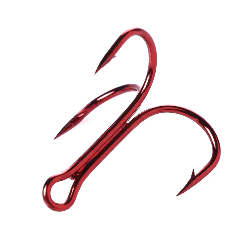 Tamilnadushopping 10 PCS #6 Classic Red High Carbon Steel Fishing Three-jaw Treble Hooks (B08MCY67ZQ) Amazon Price History, Amazon Price Tracker