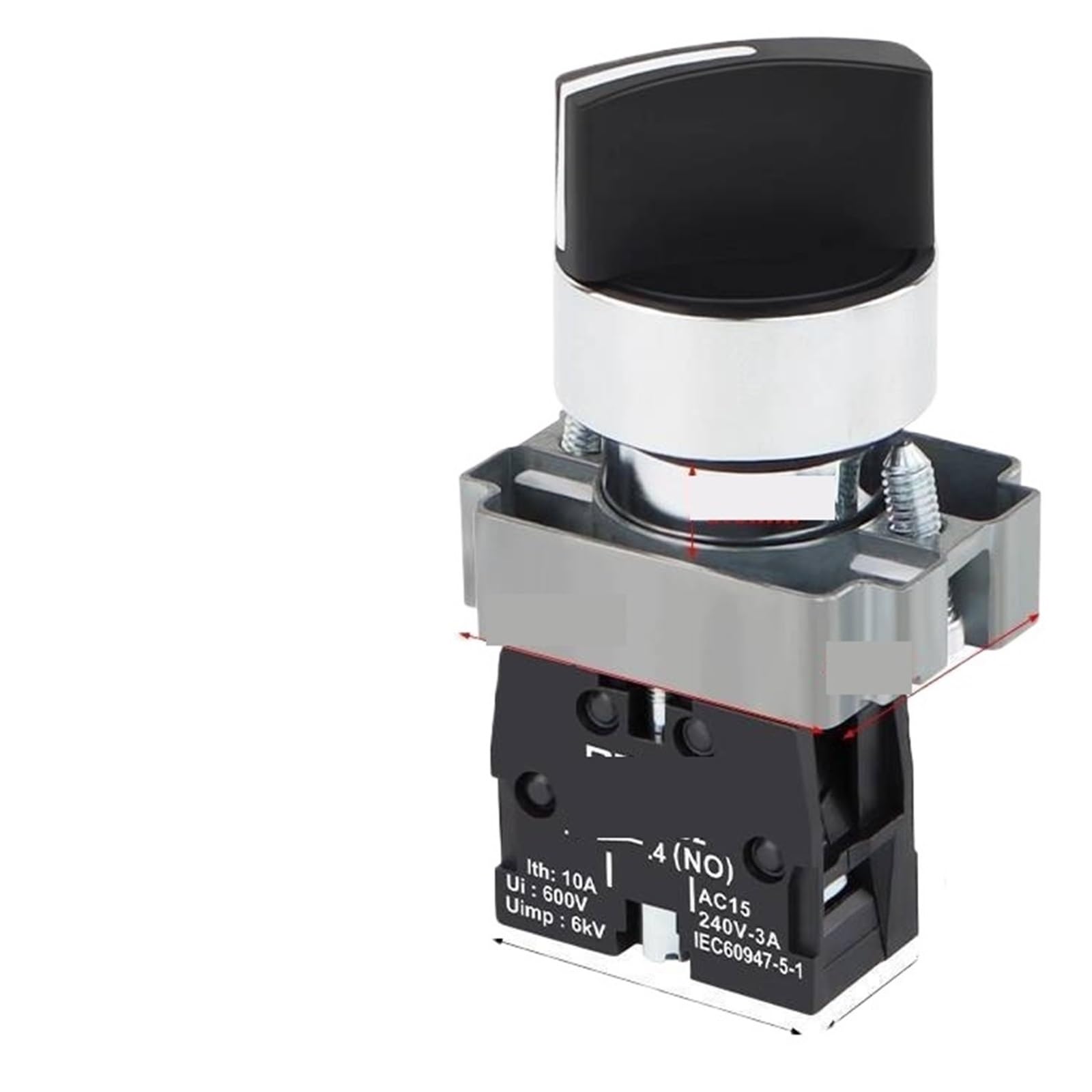 5 sztuk XB2 pokrętło pokrętła do wyboru rotacji ZB2 konwersja Power Start Control Stop przełącznik samoblokujący się samo-resetowanie (chromowana czerń, 5 szt.)