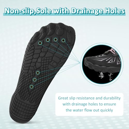 Image of ziitop Water Shoes for Men Women Beach Barefoot Swim Rock Climbing Pool Shoes Socks, Anti-Slip Breathable Quick Dry Lightweight Slip-on, Outdoor Sport Hiking Walking Boating Fishing Diving Surfing