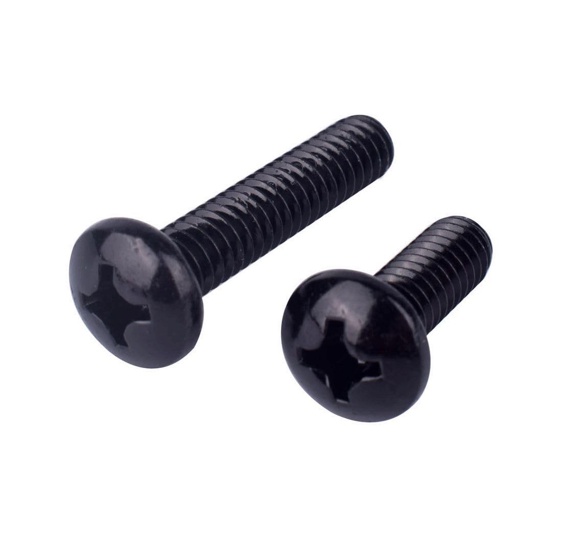 VAMUOEFL #6-32 x 3/8" Pan Head Machine Screws, Phillips Drive, UNC Full Thread, 304 Stainless Steel 18-8, Black Coated Finish, 50 PCS