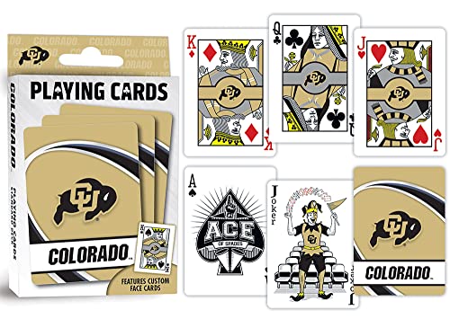 Image of MasterPieces Family Games - NCAA Colorado Buffaloes Playing Cards - Officially Licensed Playing Card Deck for Adults, Kids, and Family