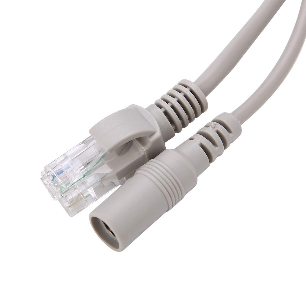 Cavo Ethernet RJ45 DC Ethernet Cavo CCTV Cavo Alimentazione E Dati 10Mbps 100Mbps Per Telecamere IP Sistema NVR(15m-bianco)