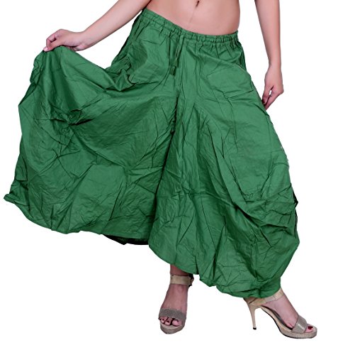 Green Bicolor Cotton Skirt