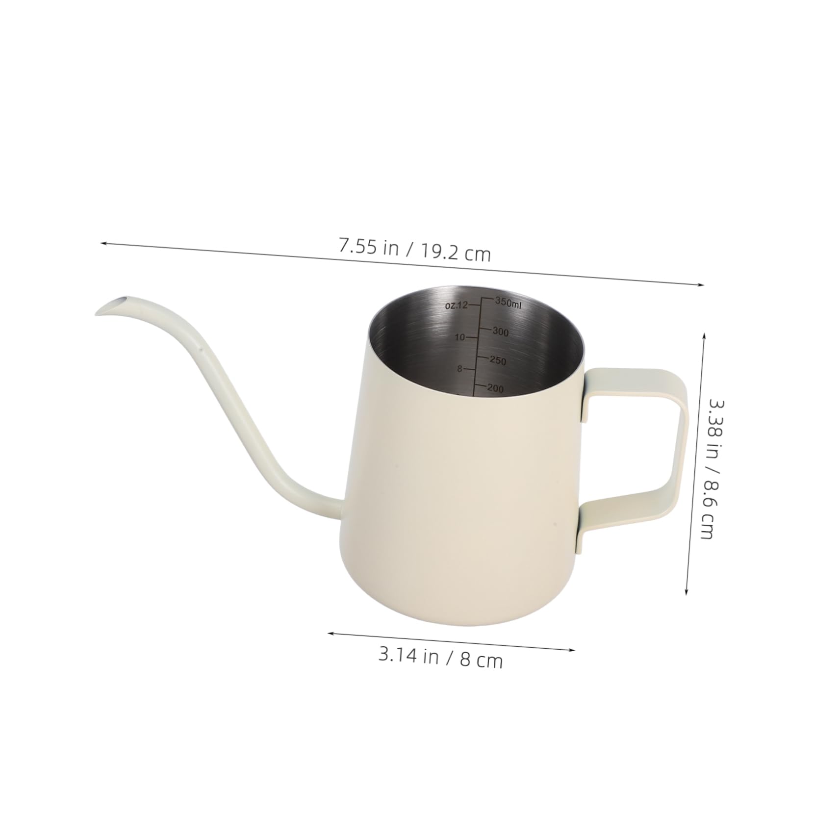 Gooseneck Kettle Stainless Steel Drip Coffee Pot with Fine Spout Design for Hand Drip Brewing for Home Office Cafes and Camping Elegant and Practical