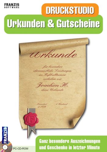 Preisvergleich Produktbild Druckstudio für Urkunden & Gutscheine