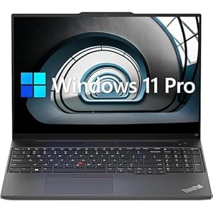Lenovo ThinkPad E16 Business Laptop, 16″ WUXGA Display, AMD Ryzen 5 7530U (Beat i7-1165G7), 24GB RAM, 1TB PCIe SSD, Webcam, HDMI, RJ-45, Fingerprint Reader, Wi-Fi 6, Windows 11 Pro, Black