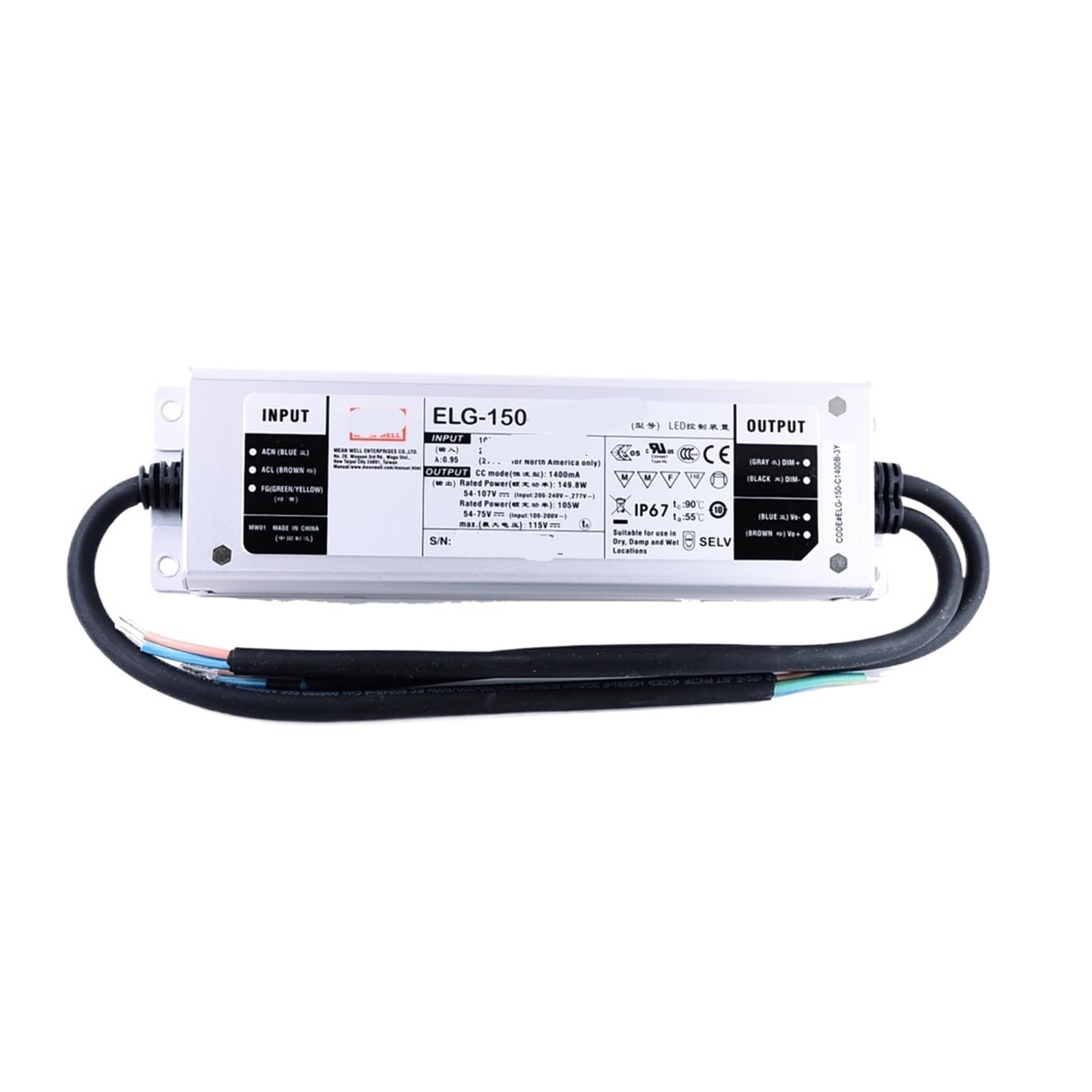 Alimentation LED ELG-150-C700B pour l'éclairage architectural des façades