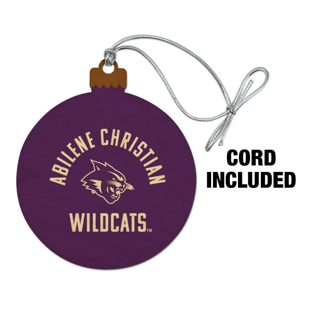 GRAPHICS & MORE Abilene Christian Wildcat Wood Christmas Tree Holiday Ornament