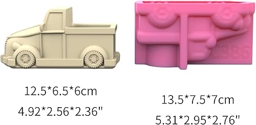 Miniatura 3 de Moldes geométricos de silicona de yeso pequeño para automóvil, caja de almacenamiento, molde para hacer suculentas, maceta, maceta, soporte para