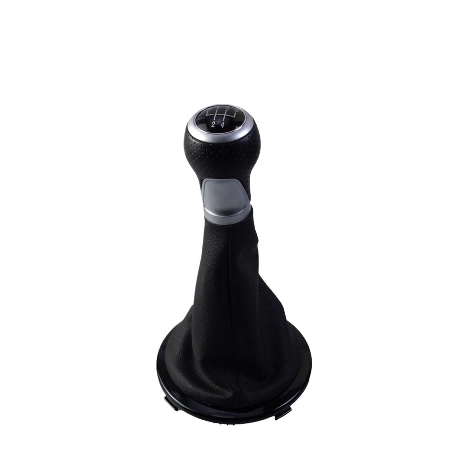 Grozzy Universal Shifter Handle 5speed Leather Gear Shift Knob Lever Stick Pen for Volkswagen for GOL G4 G5 Car Accessories Gaiter(B)