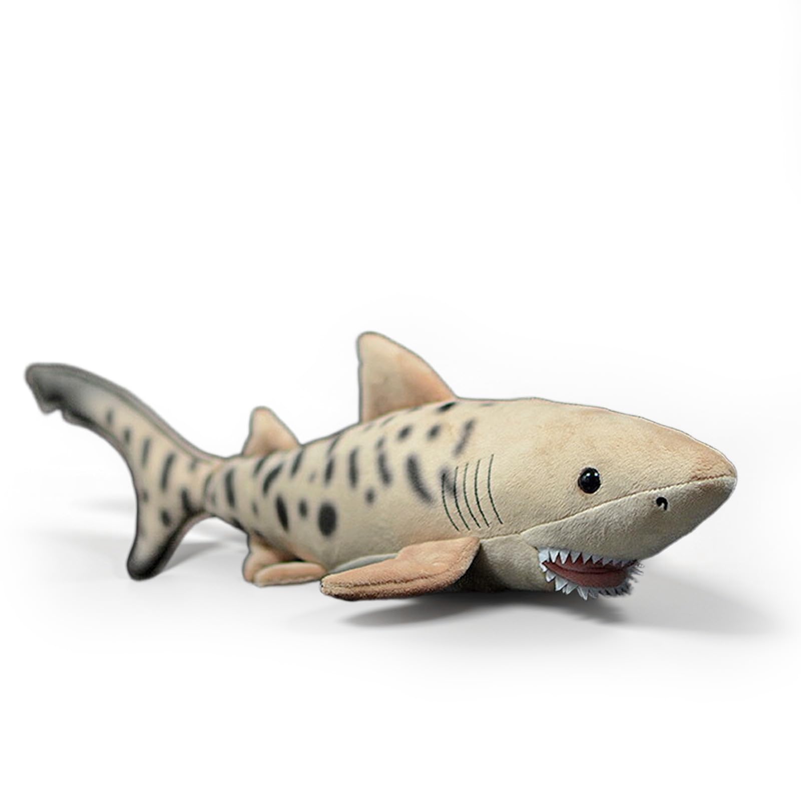 PuffPurrs Lifelike Sand Tiger Shark Plush Toy, Realistic Carcharias taurus Teddy Stuffed Animal