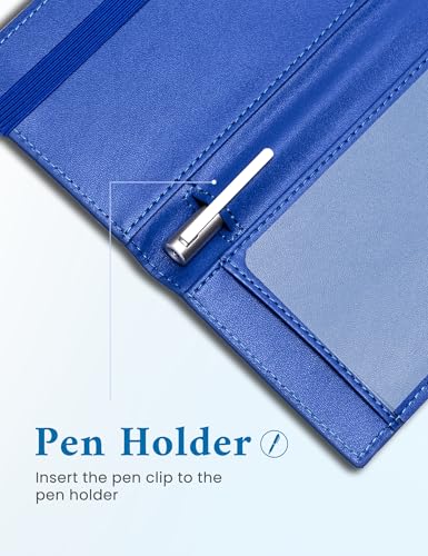 Image of Zreal Checkbook Cover for Women, Premium Vegan Leather Checkbook Holder for Top & Side Tear Duplicate Checks with RFID Blocking (Pure Blue)