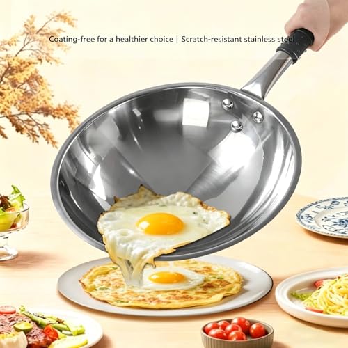 Wok de Acero Inoxidable con Tapa 14.2 in miniatura 4