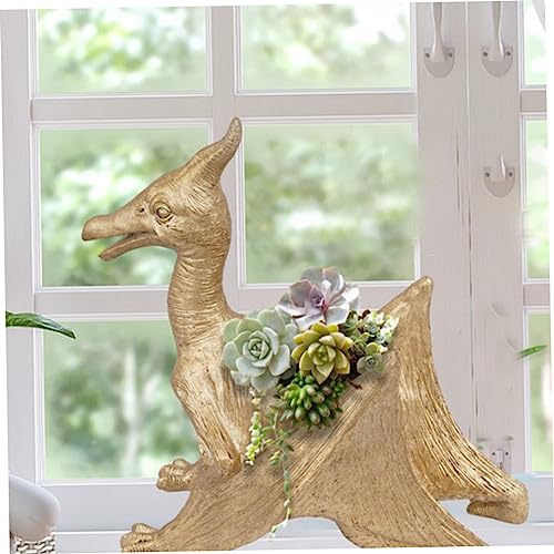 Pot de fleurs dinosaure doré UKCOCO idée cadeau déco