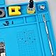AMSAMOTION Lötmatte Silikon 500℃ Hitzebeständige, 45 x 30 cm Verdickte Arbeitsmatte Werkstatt für Lötpistolen/Heißpistolen, Magnetische Reparatur Matte für Elektronik, Löten, Telefon, iPad, Uhren