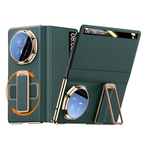 Étui en cuir Honor Magic V5 2025 antichoc avec béquille et dragonne