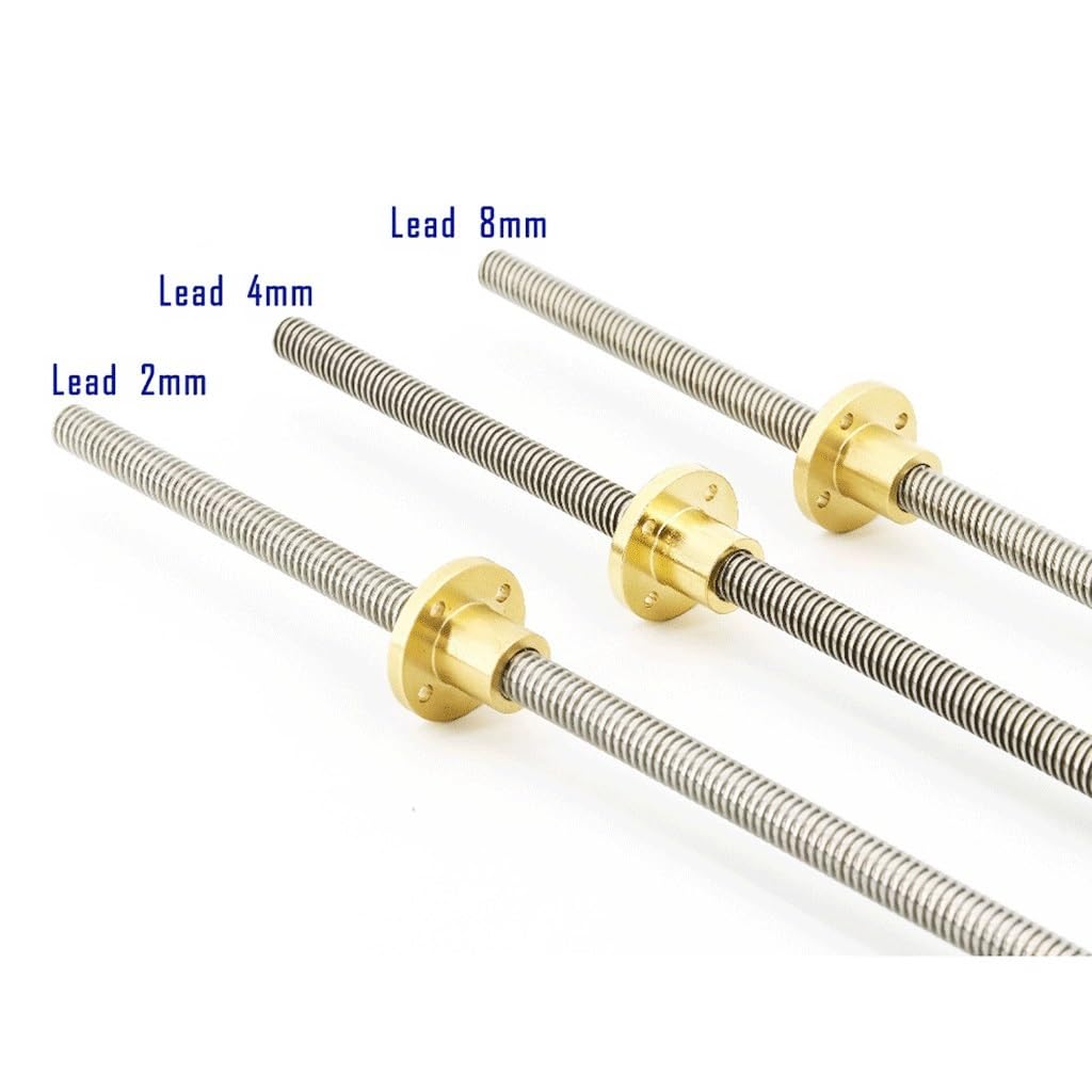 Tornillo T10 420mm 304 SUS 10mm/12mm varilla de impresora con tuerca de latón(P=2mmxL=12mm)