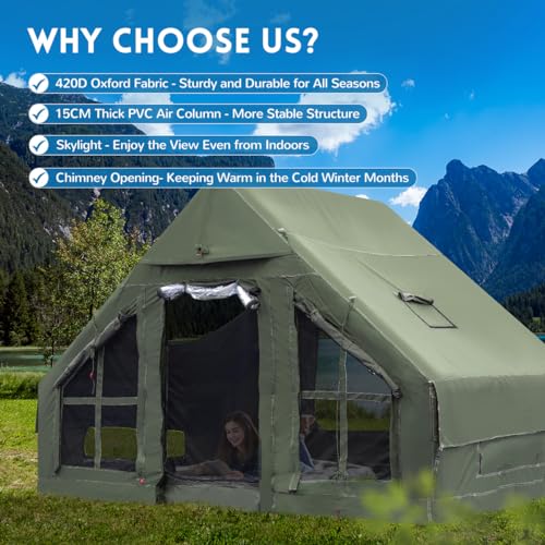 Carpa Inflable para Camping 4 Personas 4 Temporadas miniatura 6