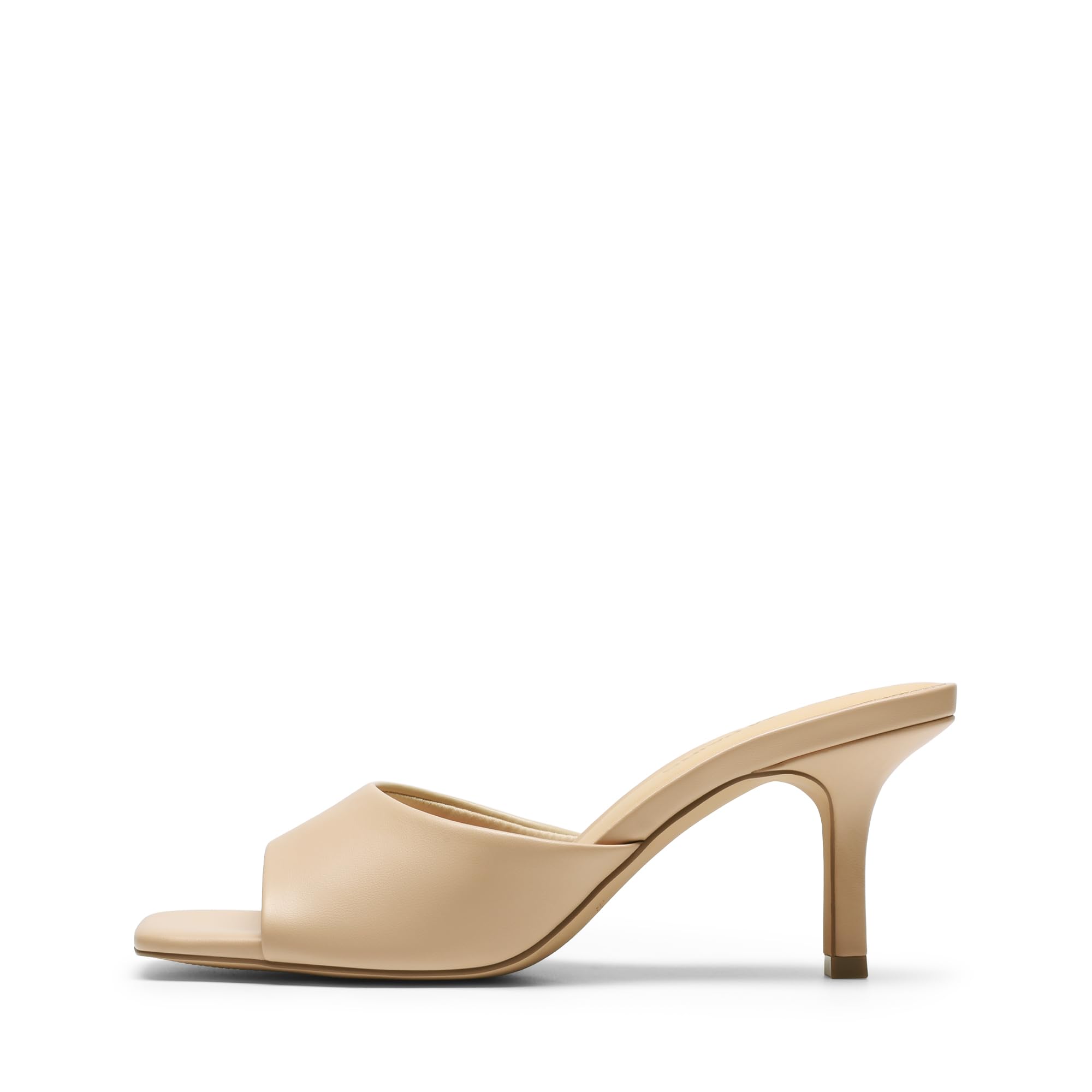 DREAM PAIRS Sandali da donna con tacco a gattino, punta quadrata, senza lacci, scarpe con tacco basso, per occasioni quotidiane, eleganti e casual