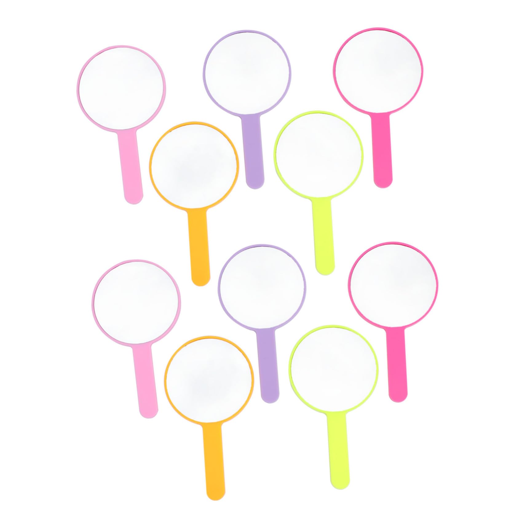 WOONEKY 10piezas Espejo De Maquillaje Viaje Compacto Espejo Mano para Escolares Oficina