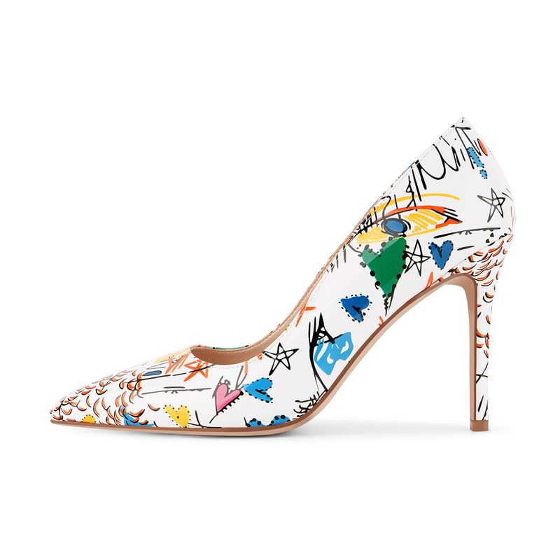 Image of Women's Stiletto High Heels Pumps for Women-4IN Pointed Toe Classic Pumps for Dress Party Wedding Evening Date Night Sexy Slip-On Shoes