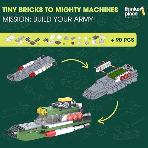Image of STEM Armored Vehicle Building Blocks Set (90 Pcs) | DIY Torpedo Speedboat Toy for Kids 7+ Years (Boys & Girls) | Educational Construction | Creativity & Action Play Toy