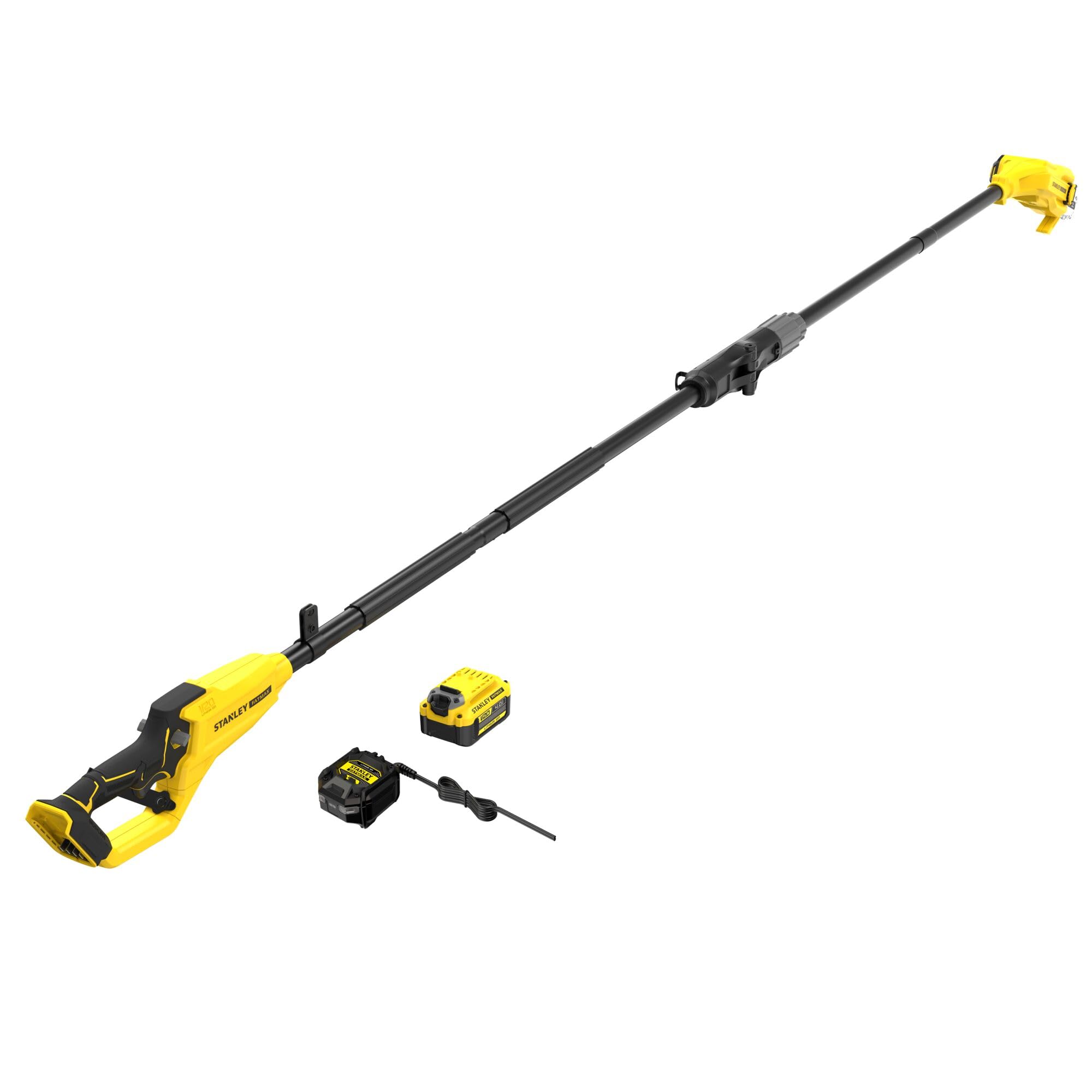 Sierra de pértiga brushless 18V STANLEY FATMAX V20 20cm con batería de 4Ah y cargador, SFMCPS720M1-QW