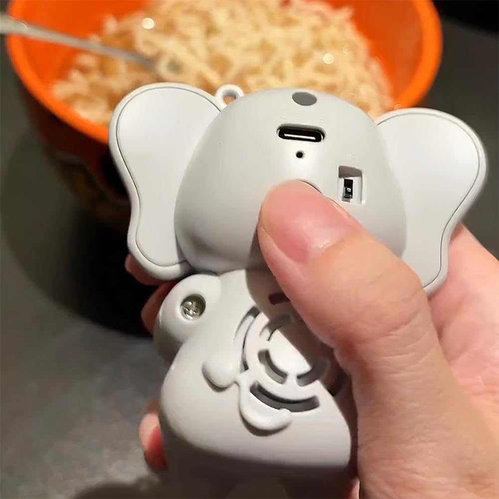 Mini-Ventilator zum Anklippen von Speisen und Getränken | Freihändiger Lebensmittelkühler für heiße Suppe, Kaffee, Tee, Nudeln | niedliches Panda-Design