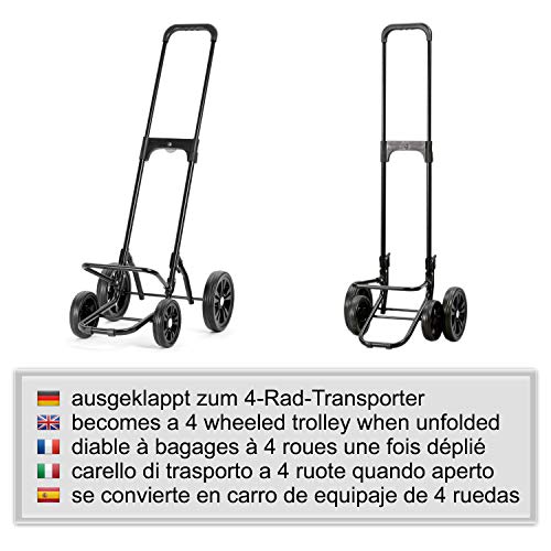 Andersen Shopper Quattro Stahl höhenverstellbar mit Rad Ø 15 und 20cm und 41 Liter Tasche Lily mit Kühlfach türkis – Bild 8