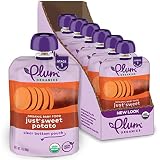 Plum Organics Baby Food Pouch | Stage 1 | Sweet Potato Puree | 3.5 Ounce | 6 Pack | Fresh Organic Fo