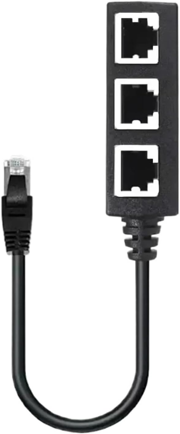 RJ45 Ethernet Cable Splitter Adapter 1 to 3 Cable Connectors