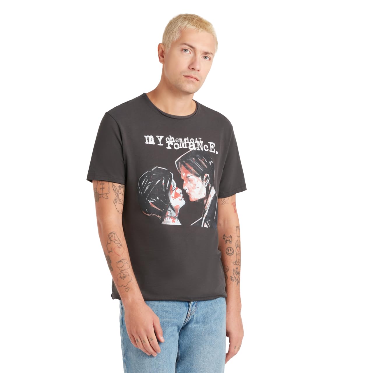 Amplified Unisex Adult Three Cheers for Sweet Revenge My Chemical Romance T-Shirt, Charcoal, XXL