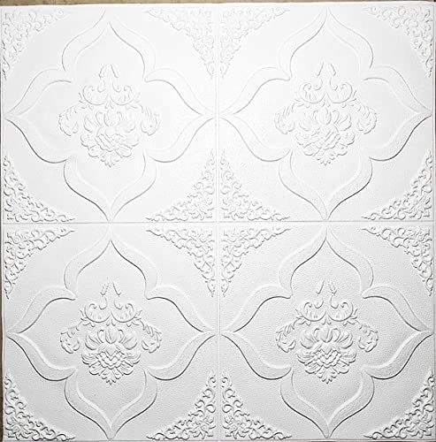 BeautifulWalls Ceiling Wallpaper (1 Pc) 3D Foam European Pattern Foam Wallpaper StickerI 3D Foam Wall Panels I Waterproof Wallpaper for RoomsI Furniture, DoorI Foam Tiles (White, 1 Piece, 70 X 70cm) (B09LYC4SV8) Amazon Price History, Amazon Price Tracker