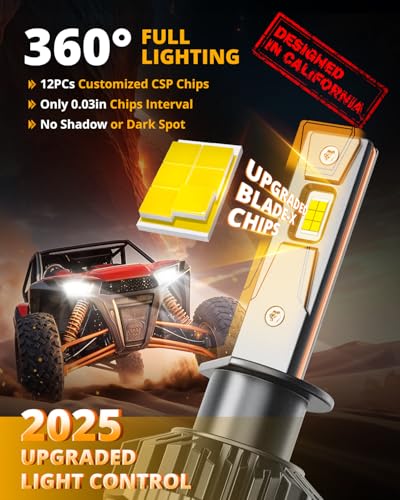 Image of Auxbeam H1 H1LL Fog Light, F22 Series, 6500K 110W 24000LM 700% Brighter H1 Light for UTV ATV Offroad Vehicles