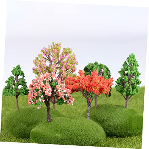 Ciieeo Miniatures Upholstery Trim Miniature Garden Landscaping Decor Tree Flower House Goblincore Room Decor Fire Place Decor Miniature House Healthy White Artificial Tree Optional